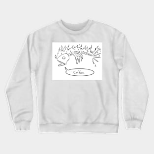 Flaming Fish coffee Crewneck Sweatshirt